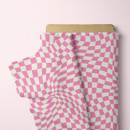 Wavy Checkerboard Seamless Pattern for Fabric Sublimation