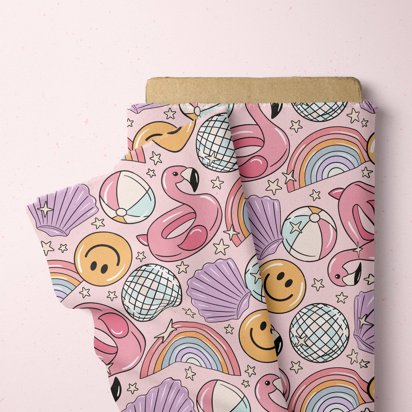 Flamingo Pool Floats Seamless File for Fabric Sublimation