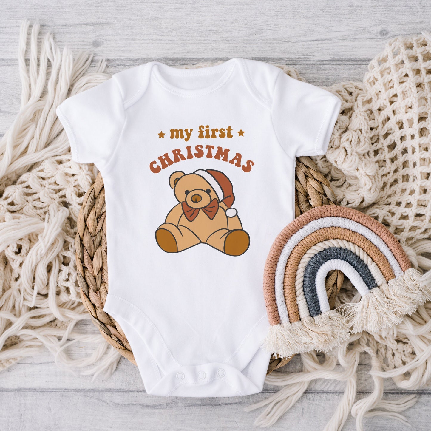 First Christmas PNG for Sublimation Baby Holiday Clothing Cut File Design