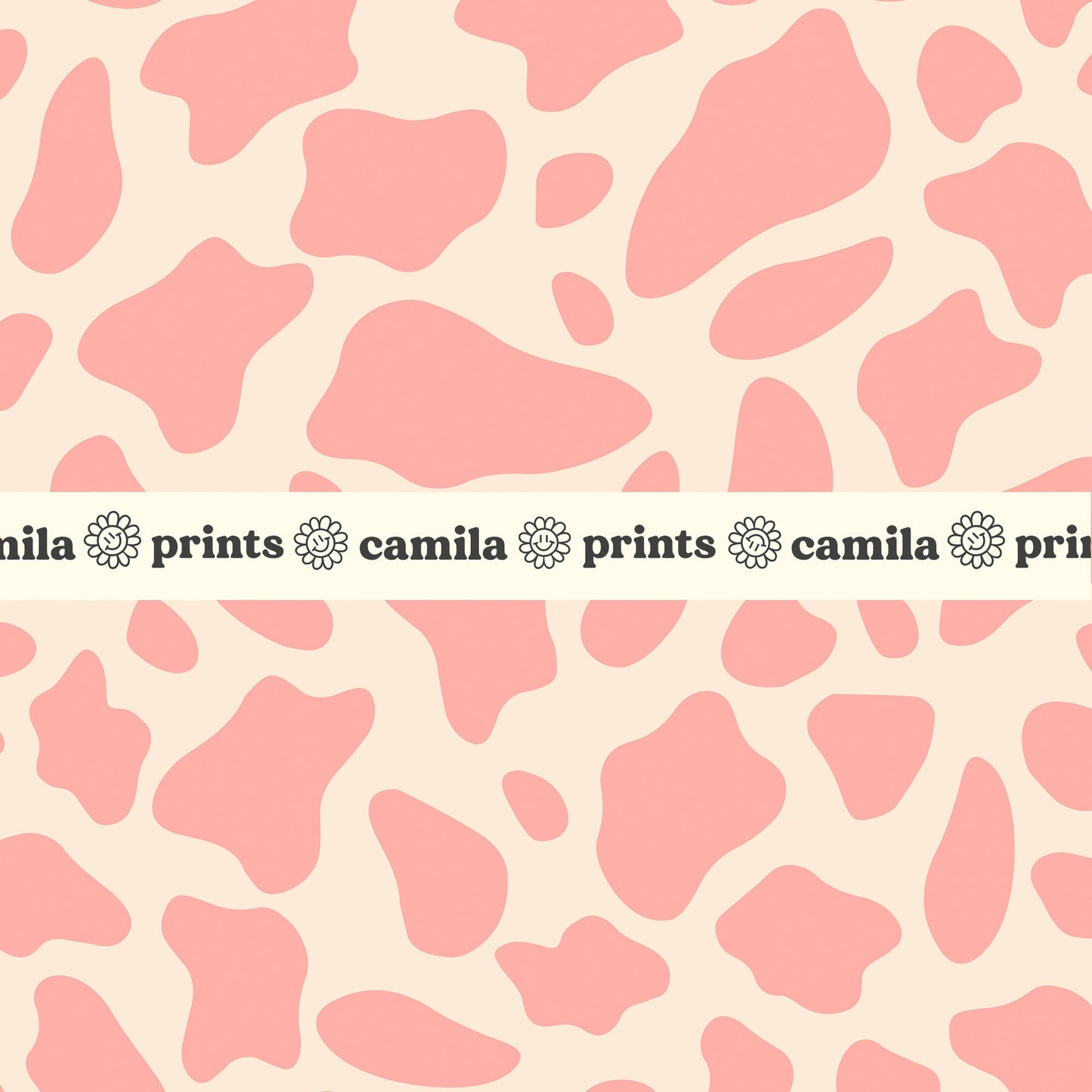 Cow Print Pattern, Western Seamless Pattern, Pink Seamless File for Fabric Printing