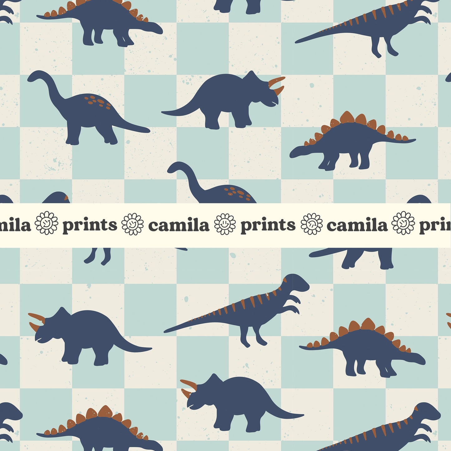 Dinosaur Seamless Pattern Boy Seamless File for Fabric Sublimation