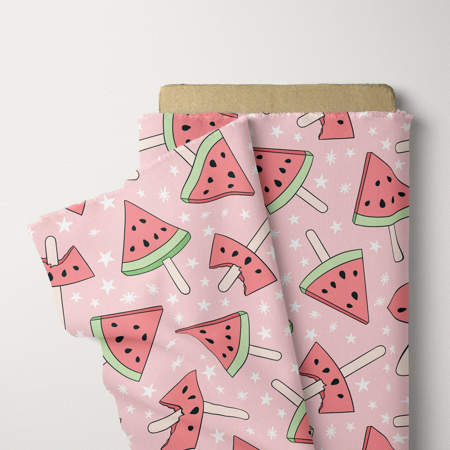 Summer Pattern Watermelon Popsicles Seamless Repeat Pattern for Fabric Sublimation