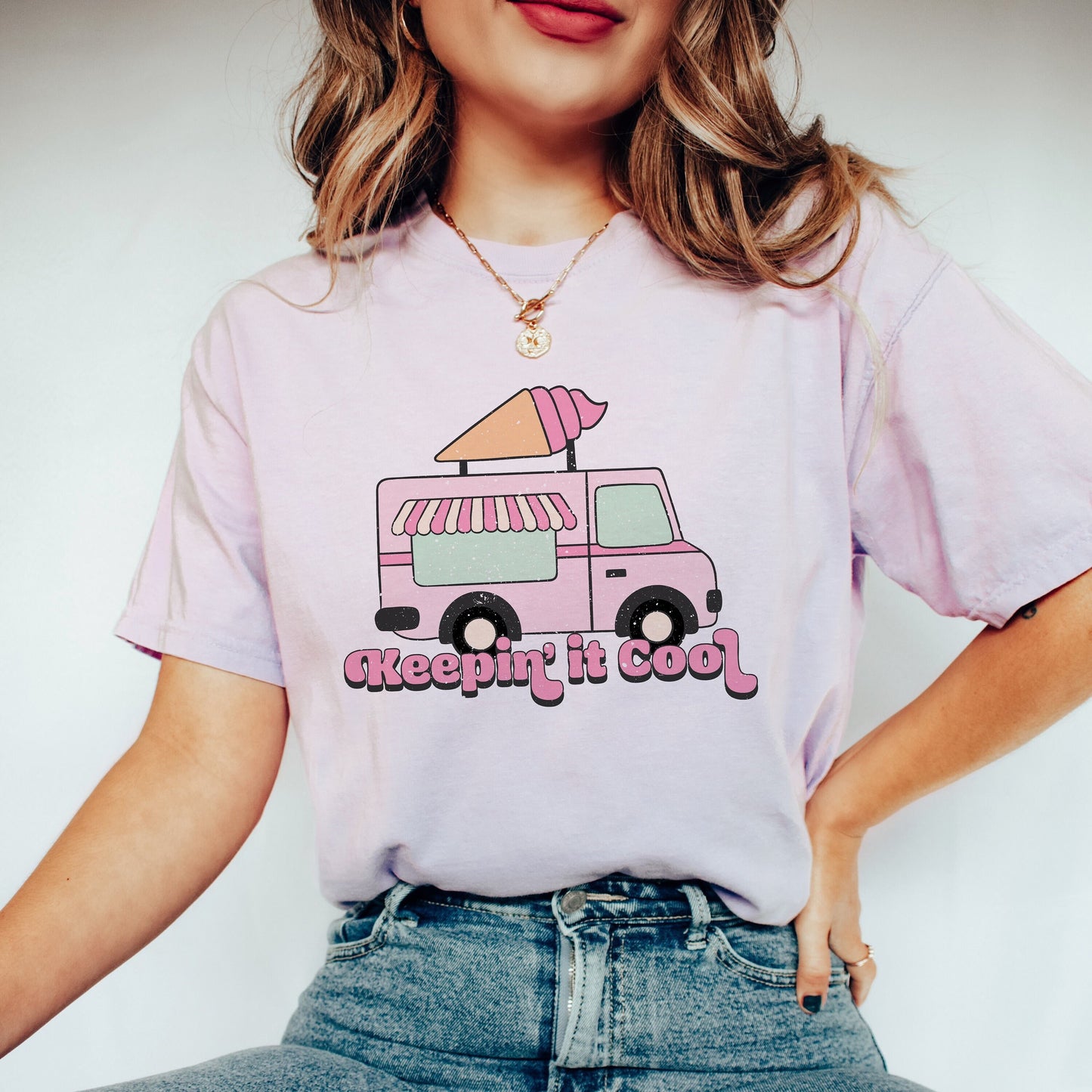 Summer Png Sublimation Ice Cream Truck Shirt Design