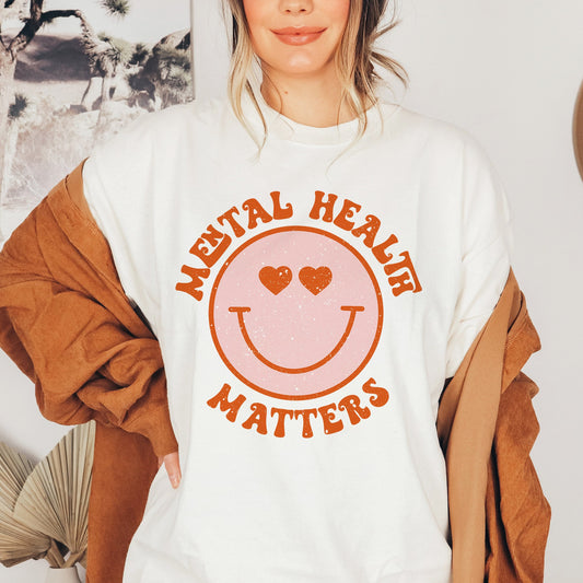 Mental Health Matters Png Sublimation Hippie Shirt Design