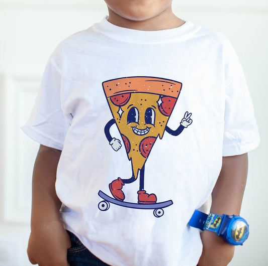 Boy SVG Skateboard Pizza Sublimation File for Shirt Design