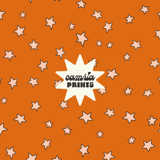 Halloween Pattern Fall Stars Seamless Repeat Pattern for Fabric Sublimation