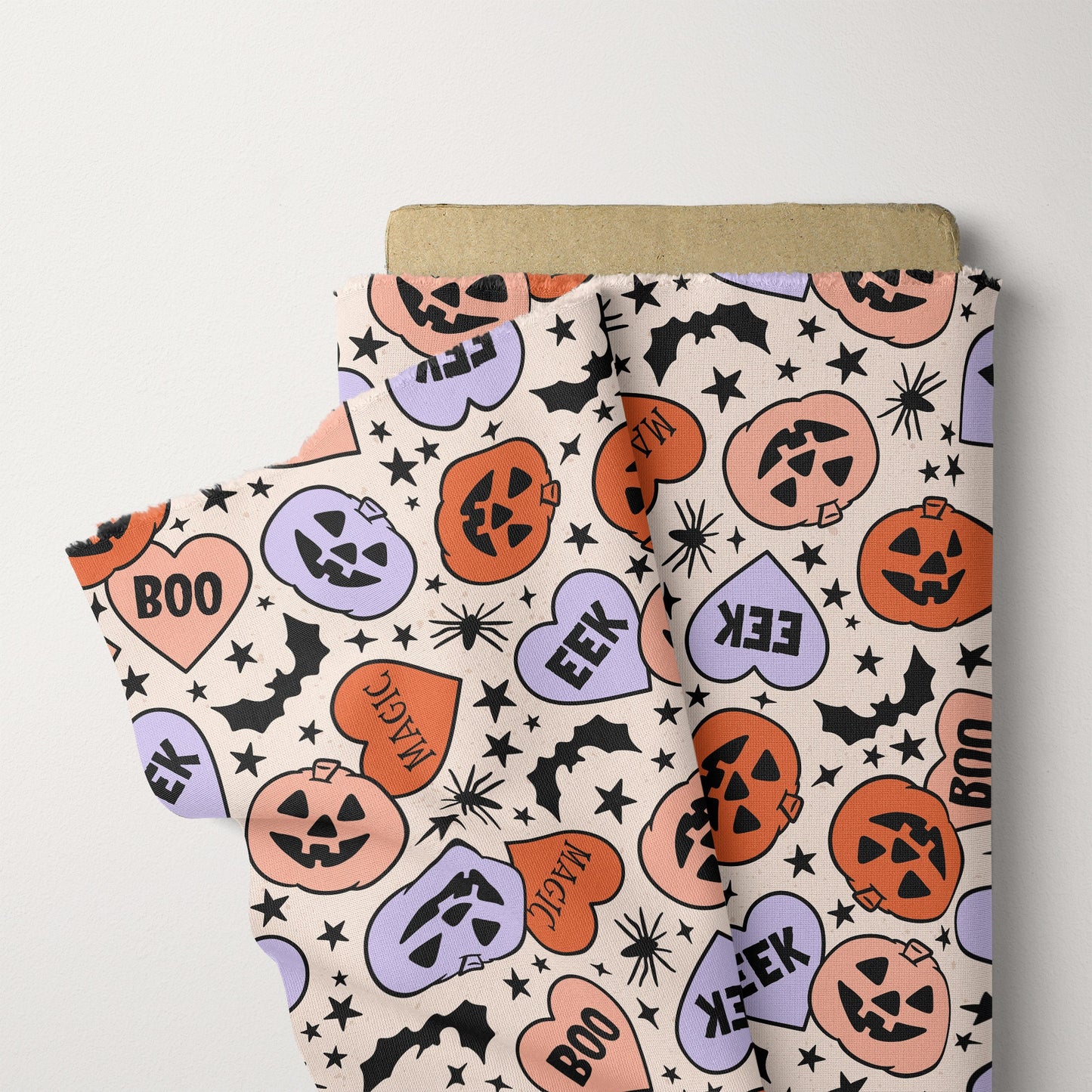 Halloween Pattern Spooky Candy Seamless Repeat Pattern for Fabric Sublimation