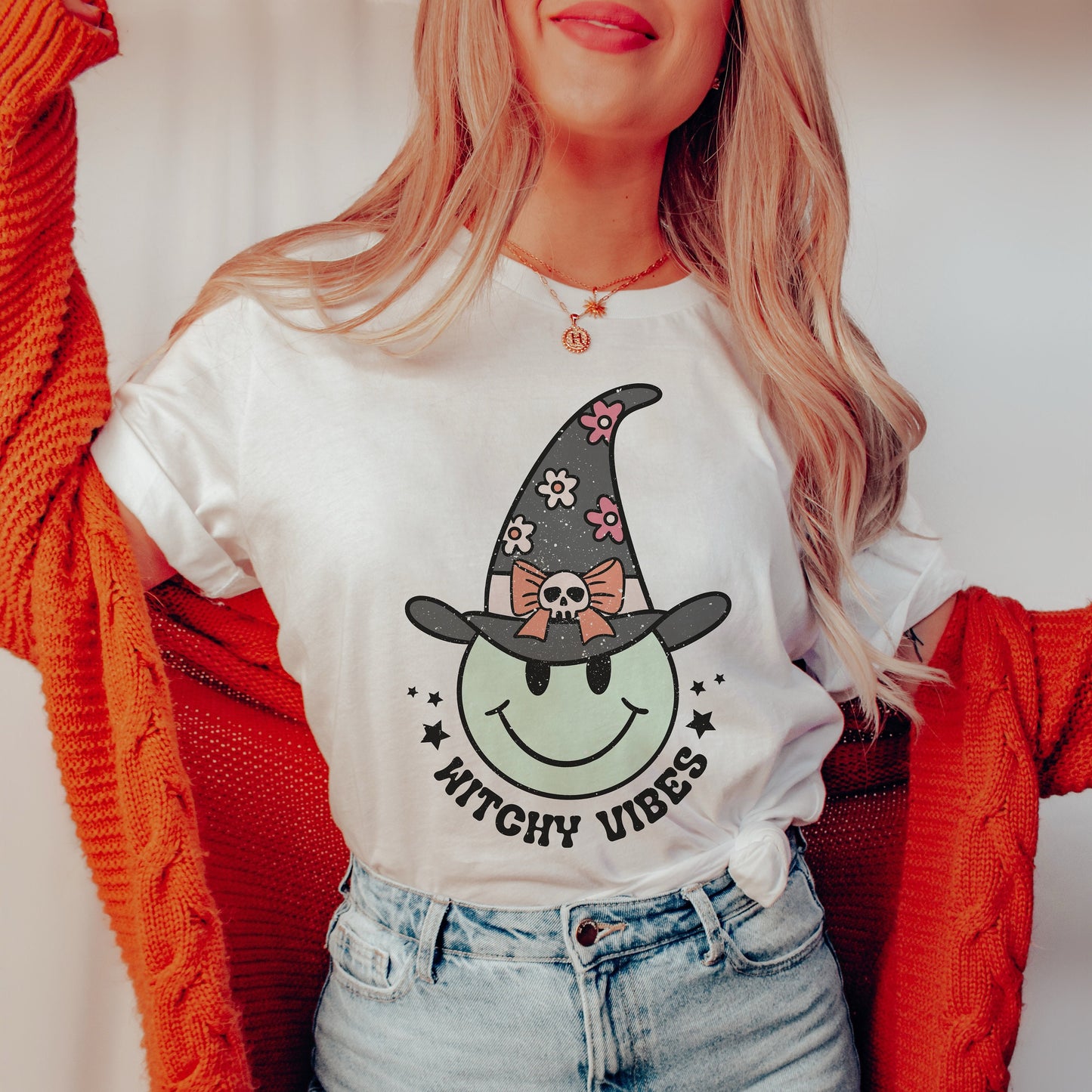 Halloween Png Sublimation Witchy Vibes Shirt Design