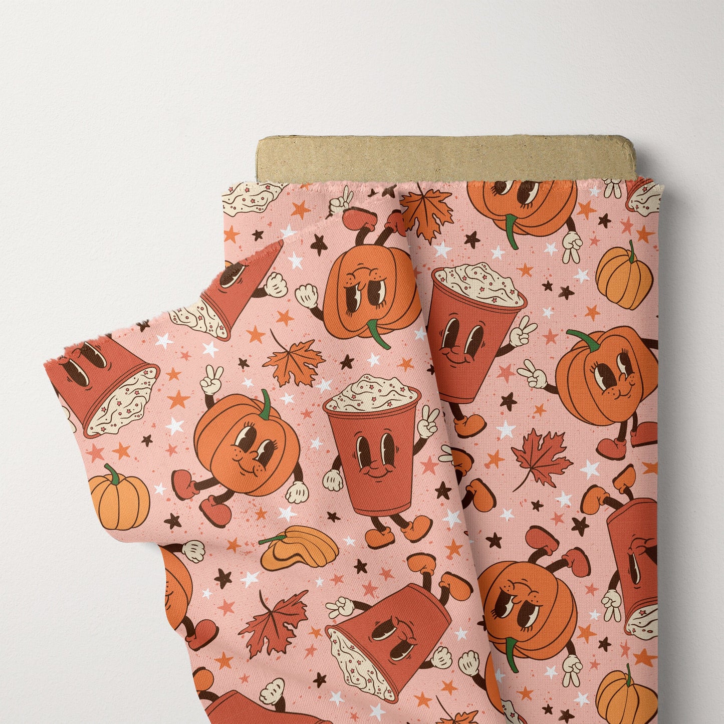 Fall Pattern Pumpkin Spice Seamless Repeat Pattern for Fabric Sublimation