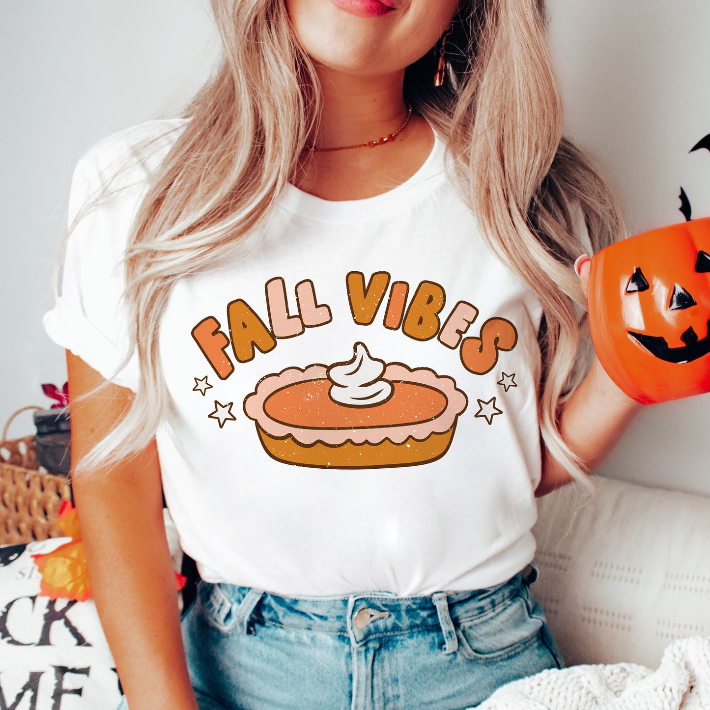 Fall Vibes Sublimation Pumpkin Pie PNG Shirt Design