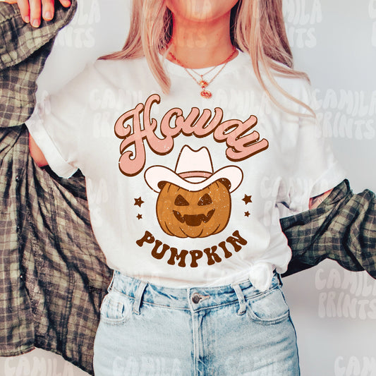Howdy Pumpkin SVG Halloween PNG Sublimation File for Shirt Design
