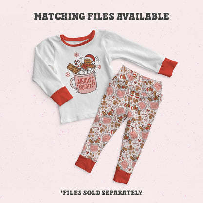 Christmas Seamless Pattern Gingerbread Cookie Pattern File for Fabric Sublimation