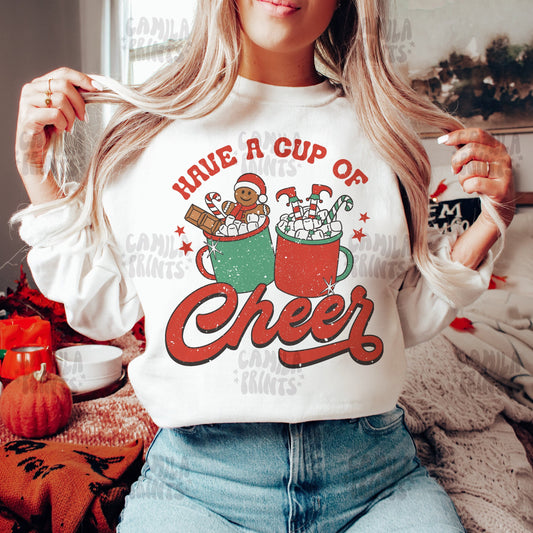 Christmas Sublimation Hot Cocoa PNG Shirt Design