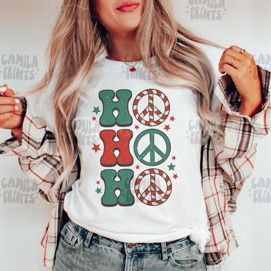 Christmas Sublimation Hippie Santa PNG Shirt Design
