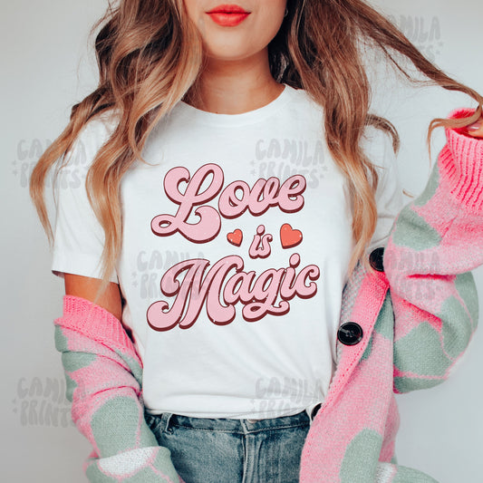 Valentines Png Sublimation Love is Magic SVG Shirt Design