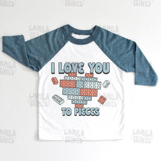 Boy Valentines PNG Love Blocks Sublimation File for Shirt Design