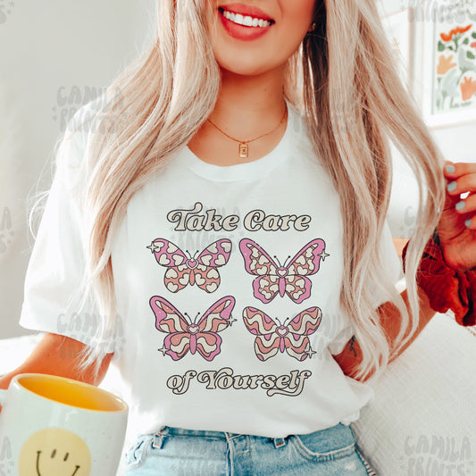 Butterfly Png Sublimation Love Yourself SVG Shirt Design